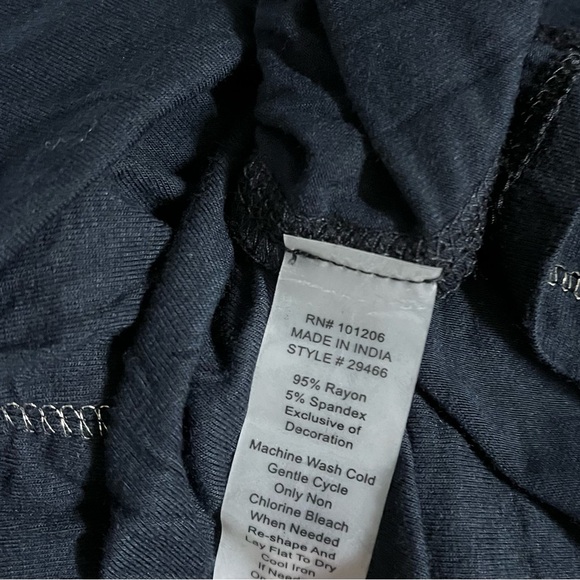 NWT Soft Surroundings Black Cowl Neck Embellished Top M - Picture 6 of 6